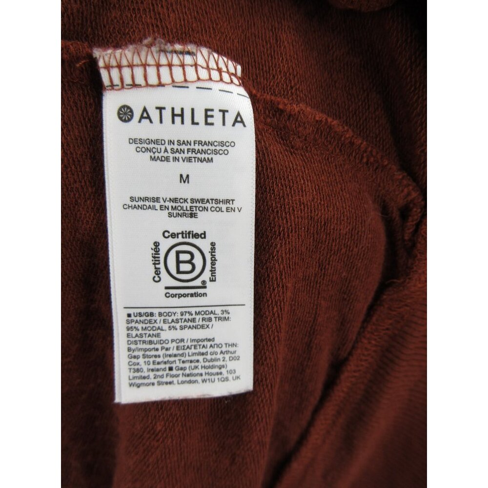 Athleta Sweater Medium Pullover Stretch Minimalis… - image 9